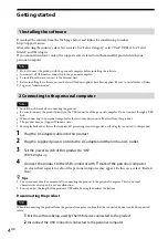 Preview for 4 page of Sony VGP-UPR1A Operating Instructions Manual