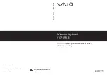 Sony VGP-WKB1 - VAIO Wireless Keyboard Operating Instructions Manual предпросмотр