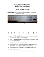 Sony VID P100 Quick Reference Manual preview