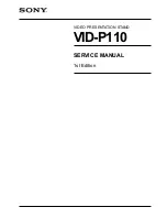 Preview for 1 page of Sony VID-P110 Service Manual