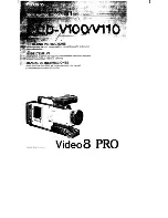 Sony Video 8 Pro CCD-V100 Operating Instructions Manual preview