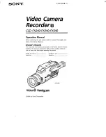 Предварительный просмотр 1 страницы Sony Video8 Handycam CCD-FX340 Operation Manual