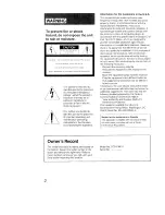 Preview for 2 page of Sony Video8 Handycam CCD-FX410 Operation Manual