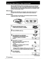 Preview for 14 page of Sony Video8 Handycam CCD-FX510 Operation Manual