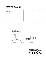 Sony VIP-1000 Service Manual preview