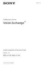 Предварительный просмотр 1 страницы Sony Vision Exchange PEQ-C100 System Integration & Services Manual