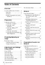 Preview for 2 page of Sony VLP-CH350 Operating Instructions Manual