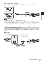 Preview for 11 page of Sony VLP-CH350 Operating Instructions Manual