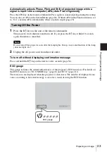 Preview for 23 page of Sony VLP-CH350 Operating Instructions Manual