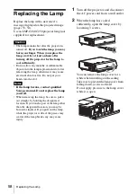 Preview for 58 page of Sony VLP-CH350 Operating Instructions Manual