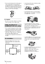 Preview for 6 page of Sony VLP-EW235 User Manual