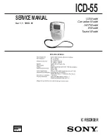 Preview for 1 page of Sony Voice File ICD-55 Service Manual