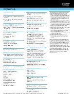 Preview for 2 page of Sony VPCEA46FM/B Specifications