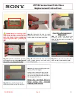 Preview for 3 page of Sony VPCEB Series Replacement Instructions