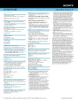 Preview for 2 page of Sony VPCEB13FX Specifications