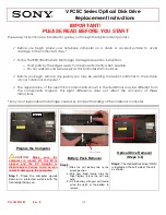 Sony VPCEC Series Replacement Instructions preview