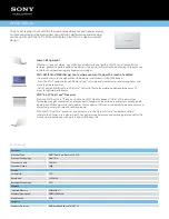 Sony VPCEL15FX VAIO Specifications preview