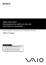 Preview for 1 page of Sony VPCL111FX/B Safety Information Manual