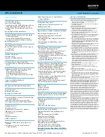 Preview for 2 page of Sony VPCZ133GM Specifications