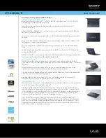 Preview for 1 page of Sony VPCZ13GGX/B Specifications