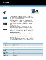 Preview for 1 page of Sony VPCZ213GX Specifications