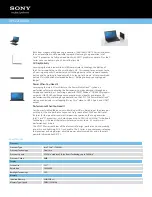 Preview for 1 page of Sony VPCZ214GX Specifications