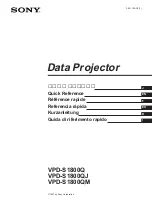 Предварительный просмотр 1 страницы Sony VPD-S1800Q Quick Reference