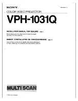 Sony VPH-1031Q Installation Manual preview