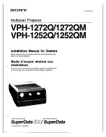 Sony VPH-1252Q Installation Manual предпросмотр