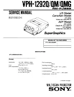 Sony VPH-1292Q Service Manual preview