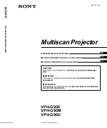 Sony VPH-G90E Installation Manual preview