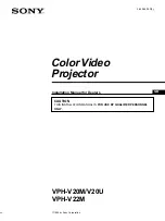 Preview for 1 page of Sony VPH-V20M Installation Manual For Dealers