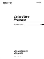 Preview for 1 page of Sony VPH-V20M Operating Instructions Manual