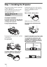 Предварительный просмотр 12 страницы Sony VPL-BRAVIA VPL-VW80 Operating Instructions Manual