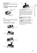 Предварительный просмотр 13 страницы Sony VPL-BRAVIA VPL-VW80 Operating Instructions Manual