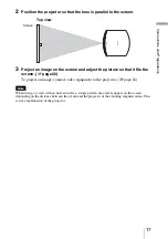 Предварительный просмотр 17 страницы Sony VPL-BRAVIA VPL-VW80 Operating Instructions Manual