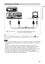 Предварительный просмотр 21 страницы Sony VPL-BRAVIA VPL-VW80 Operating Instructions Manual