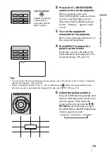 Предварительный просмотр 23 страницы Sony VPL-BRAVIA VPL-VW80 Operating Instructions Manual