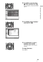 Предварительный просмотр 29 страницы Sony VPL-BRAVIA VPL-VW80 Operating Instructions Manual