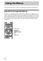 Предварительный просмотр 42 страницы Sony VPL-BRAVIA VPL-VW80 Operating Instructions Manual