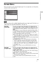 Предварительный просмотр 51 страницы Sony VPL-BRAVIA VPL-VW80 Operating Instructions Manual