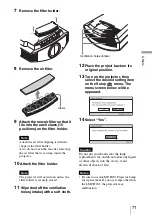 Предварительный просмотр 71 страницы Sony VPL-BRAVIA VPL-VW80 Operating Instructions Manual