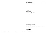 Preview for 1 page of Sony VPL-BW120S Operating Instructions Manual