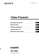 Preview for 1 page of Sony VPL BW7 - 3 LCD Digital Projector Operating Instructions Manual