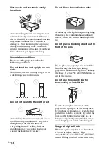 Preview for 14 page of Sony VPL BW7 - 3 LCD Digital Projector Operating Instructions Manual