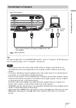 Preview for 21 page of Sony VPL BW7 - 3 LCD Digital Projector Operating Instructions Manual