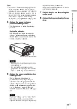 Preview for 23 page of Sony VPL BW7 - 3 LCD Digital Projector Operating Instructions Manual