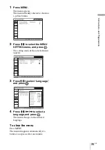 Preview for 25 page of Sony VPL BW7 - 3 LCD Digital Projector Operating Instructions Manual