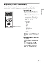 Preview for 31 page of Sony VPL BW7 - 3 LCD Digital Projector Operating Instructions Manual