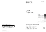 Предварительный просмотр 1 страницы Sony VPL-CH350 Quick Reference Manual